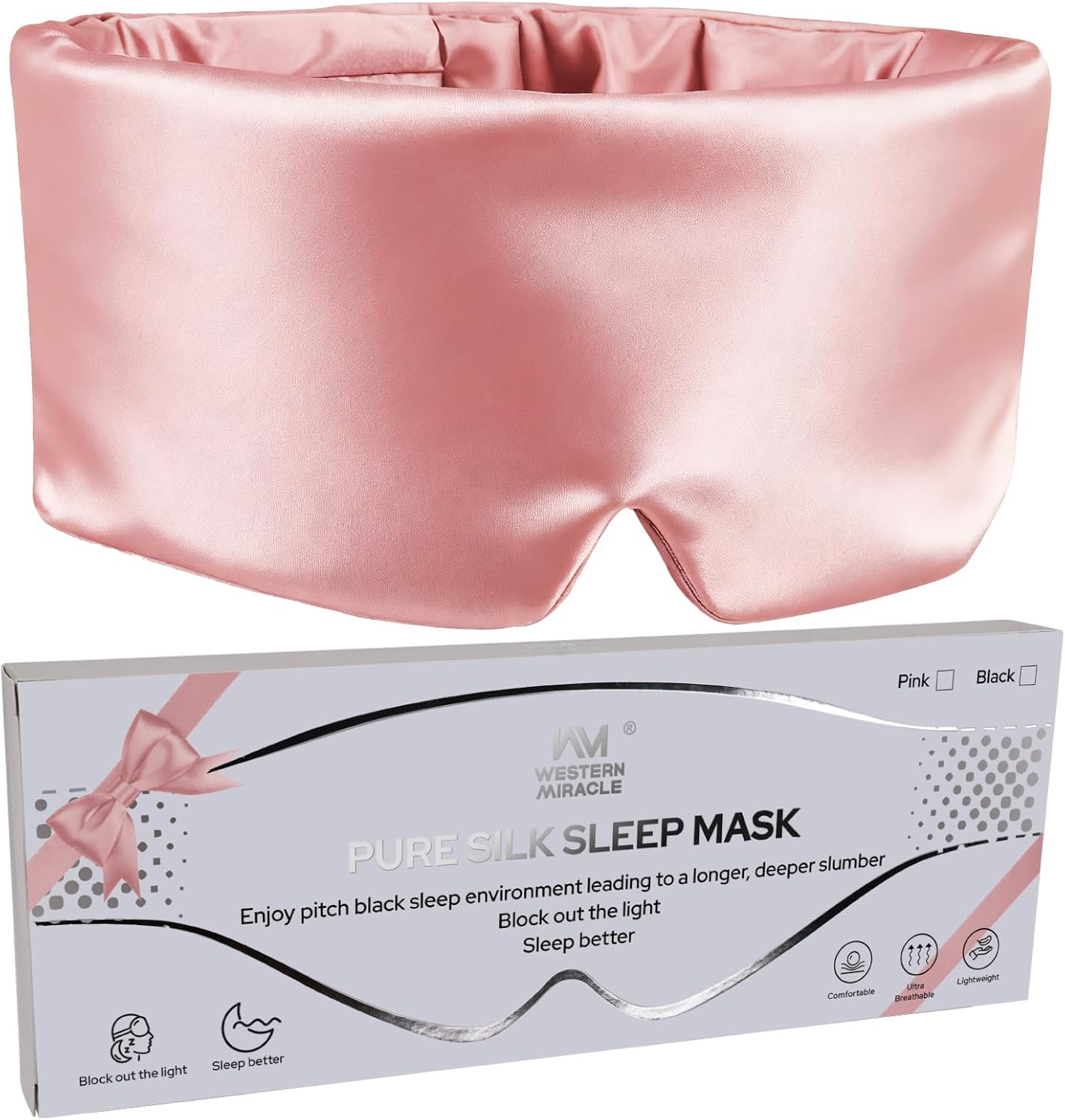 Cotton Sleep Eye Mask for Men and Women, 100% Blocking Light Sleeping Mask | Soft Zero Pressure Cooling Blackout Eye Masks for Sleep, Eye Covers for Sleeping fits All Heads Adjustable