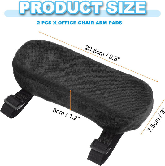 PATIKIL Office Chair Arm Pads, 2 pcs Office Chair Arm Cover Soft Office Chair Armrest Pads Memory Foam Cotton Removable Washable for Desk Computer Gaming, Purple Blue
