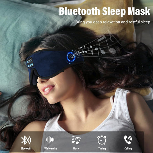 Sleep Mask with Bluetooth Headphones,3D Sleep Mask Wireless Music Eye Mask for Side/Supine Sleepers, with Slim Stereo Speakers,Bluetooth Sleep Headphones,Perfect for Sleeping,Gifts for Women/Men Grey