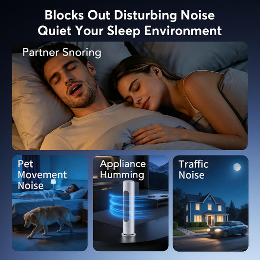 Sleep Earbuds Zero Pressure No Lights or Alerts, Tiny Hidden Earbuds for All Night Sleep