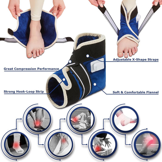 CAMECO 2-in-1 Cordless Foot Heating Pad & Massagers for Feet Neuropathy Pain Relief, 5000mAh 104℉-140℉ Heated Foot Warmers for Women Men, Rechargeable Vibration Heating Booties for Ankle Under Desk