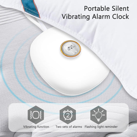 Airshi Vibrating Alarm Clock, Alert Digital Alarm Clock LED Display for Bedroom, Vibrating Alarm Clock for Heavy Sleepers, Extra Loud Bed Shaker Clock for Hearing Impaired