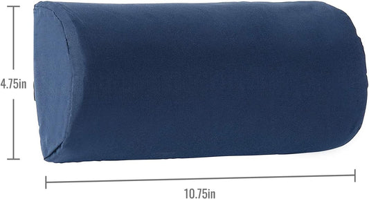DMI Lumbar Roll Back Support Cushion Pillow, Half-Moon Size, Navy