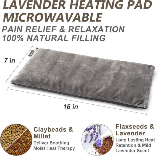 RelaxCoo Sinus Face Mask Heated for Headache,Dry Eyes, Migraine, Sinus Pressure Relief, Warm Cold Compress, Lavander Eye Pillow Weighted for Relaxation, Sleep, Yoga, Microwavable Eye Heating Pad