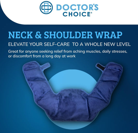 Doctor's Choice Neck & Shoulder Wrap, Hot & Cold Therapy, Flexible Gel Pack
