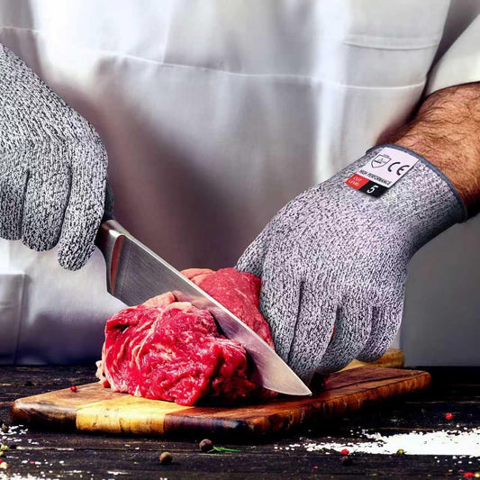 THOMEN 4 PCS (M+L) Cut Resistant Gloves Level 5 Protection for Kitchen, Upgrade Safety Anti Cutting Gloves for Meat Cutting