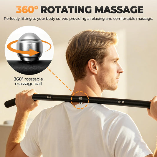 Trigger Point Massage Tool, Handheld Back and Neck Massager Cane for Pain Relief Deep Tissue Metal Self Massage Tools