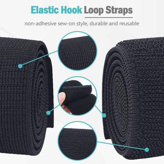 Hilph Ice Pack Strap, Stretchable, 3 Sizes Belt Extender Secure Straps | Elastic Hook and Loop Extension Straps, Add Length to Most Ice Packs, Secure Ice Pack, Multiple Use for Knee, Back, Shoulder