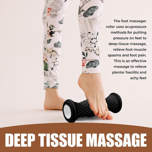 Foot Massager Roller, Portable | Arch & Plantar Fasciitis Relief Tool - Deep Tissue Muscle Massage Roller for Feet,Carf, Heel Pain