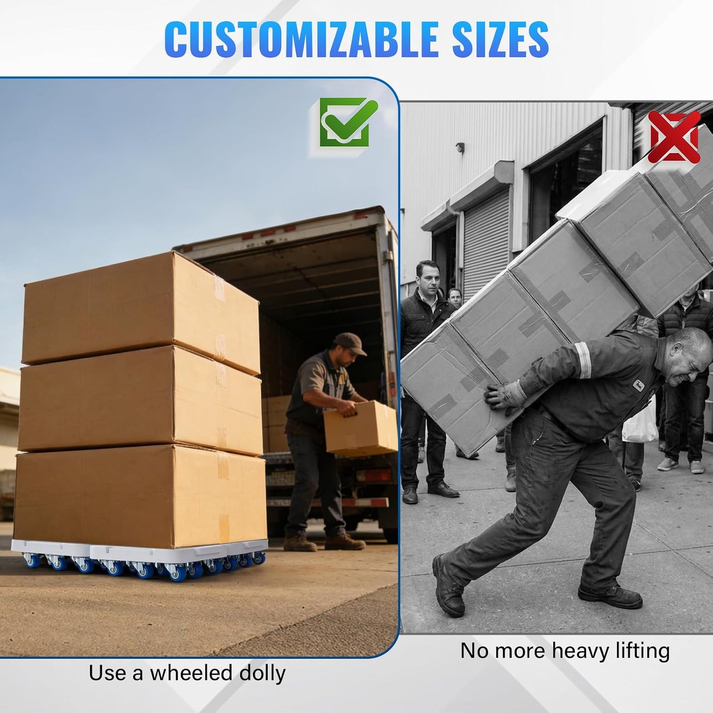 Appliance Rollers,Furniture Sliders,4 Moving Dollys Connectable | 360° Rotation Furniture Dolly Heavy Duty Furniture SlidersTool Set Moving Refrigerator Sliders Sofa Moving Sliders