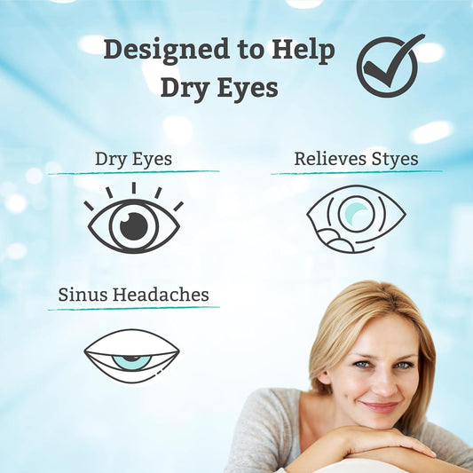Reusable Open Eye Heated Mask Compress for Dry Eyes and Styes