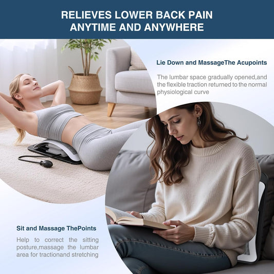 Back Stretcher for Lower Back Pain Relief,Adjustable Inversion Lumbar Traction Device,Lumbar Support Board for Spinal Decompression and Scoliosis,Back Support Sciatica Pain Relief