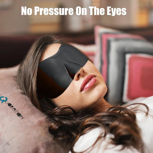 Sleep Mask Pack of 3, 100% Block Out Light, 3D Eye Masks for Sleeping, Night Blindfold for Men Women, Back and Side Sleeper, Ultralight Travel Eye Cover Multi-Colored