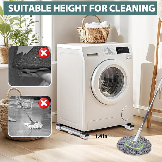 Appliance Roller Heavy Duty Extendable Furniture Slider Stand up to 1300LBS | Appliance Sliders With Anti-Slip With Lifter Lever Tool Easily Move Washer Dryer Machines Refrigerators Base Stand