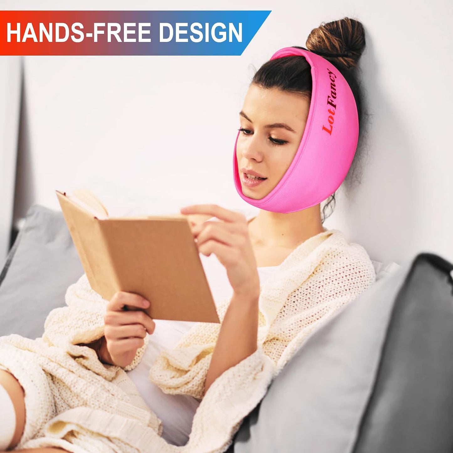 LotFancy Wisdom Teeth Ice Pack Head Wrap, Face Ice Pack for TMJ Jaw Toothache Pain Relief, with 4 Reusable Hot Cold Therapy Gel Packs, for Chin, Oral and Facial Surgery, for Kids, Teens, Petite Adults