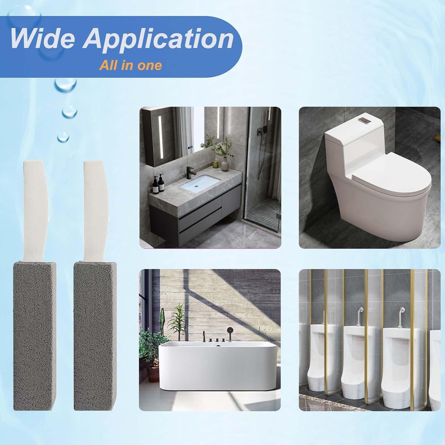 Pumice Stone for Toilet Bowl Cleaning with Handle Pumice Toilet Stone 4 Pack