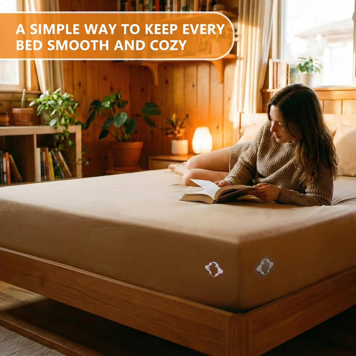 Bed Sheet Holder Corner Straps, Sheet Clips, Metal Material, Non-Slip, Easy to Install, Keep Sheets Firm & Tight All Night, Universal Clips (White)