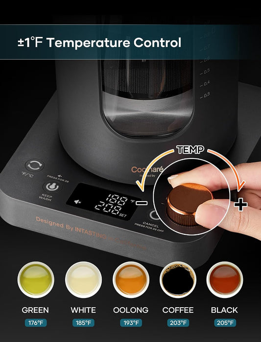 INTASTING Electric Kettle, Electric Tea Kettle with Infuser, 1 Liter