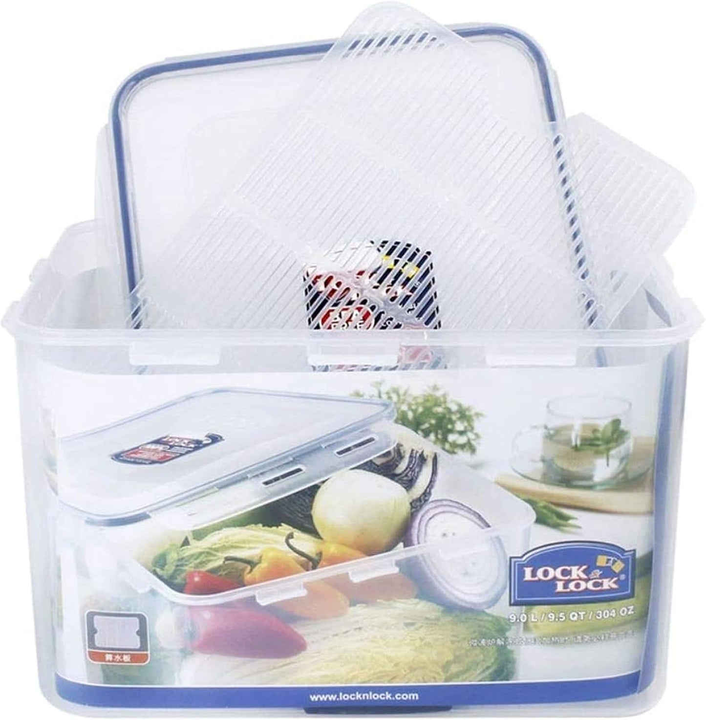 LOCK & LOCK Rectangular Food Container, Tall, 9.6-Cup, 78-Fluid Ounces