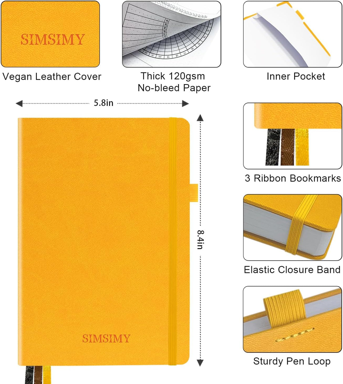 Premade Dotted Journal Notebook with Bullet Templates, Pre-made Dot Grid Journaling with Undated Weekly & Monthly Planner, Various Trackers, Lasts 1 Year, A5