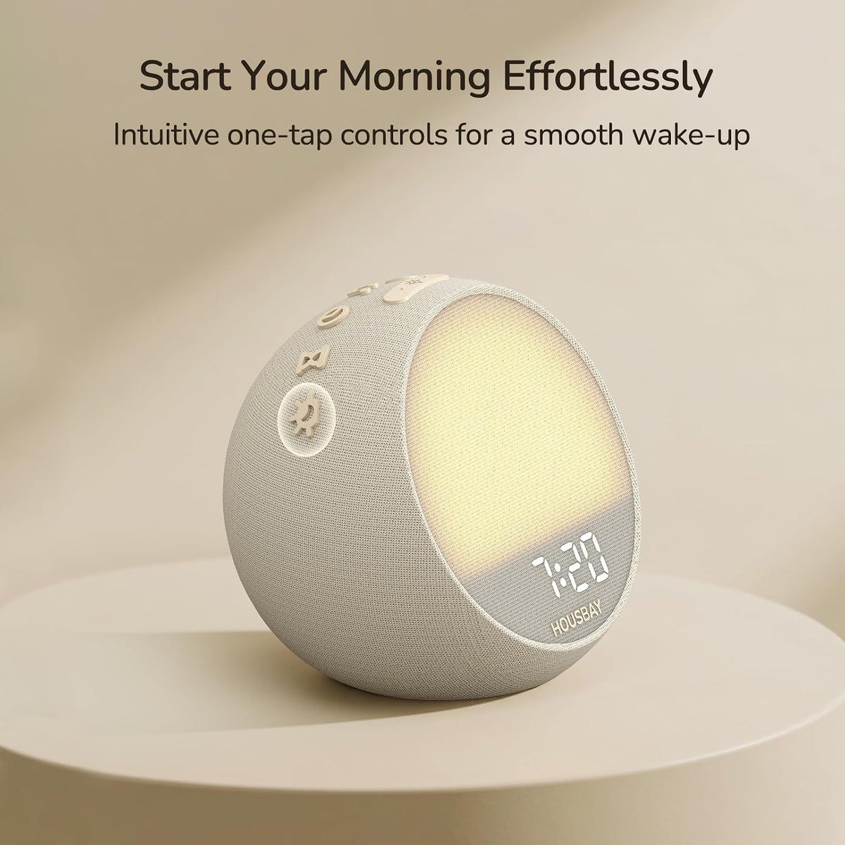 HOUSBAY MINI Sunrise Alarm Clock with Sound Machine
