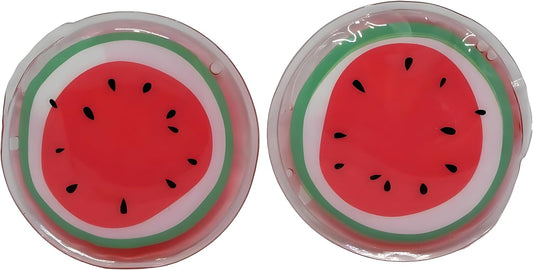 Bexter Watermelon Hot & Cold Eye Pads – Gel Eye Masks for Puffiness, Dark Circles, Migraines & Stress Relief – Reusable, Microwavable & Freezable – 2 Pads Set
