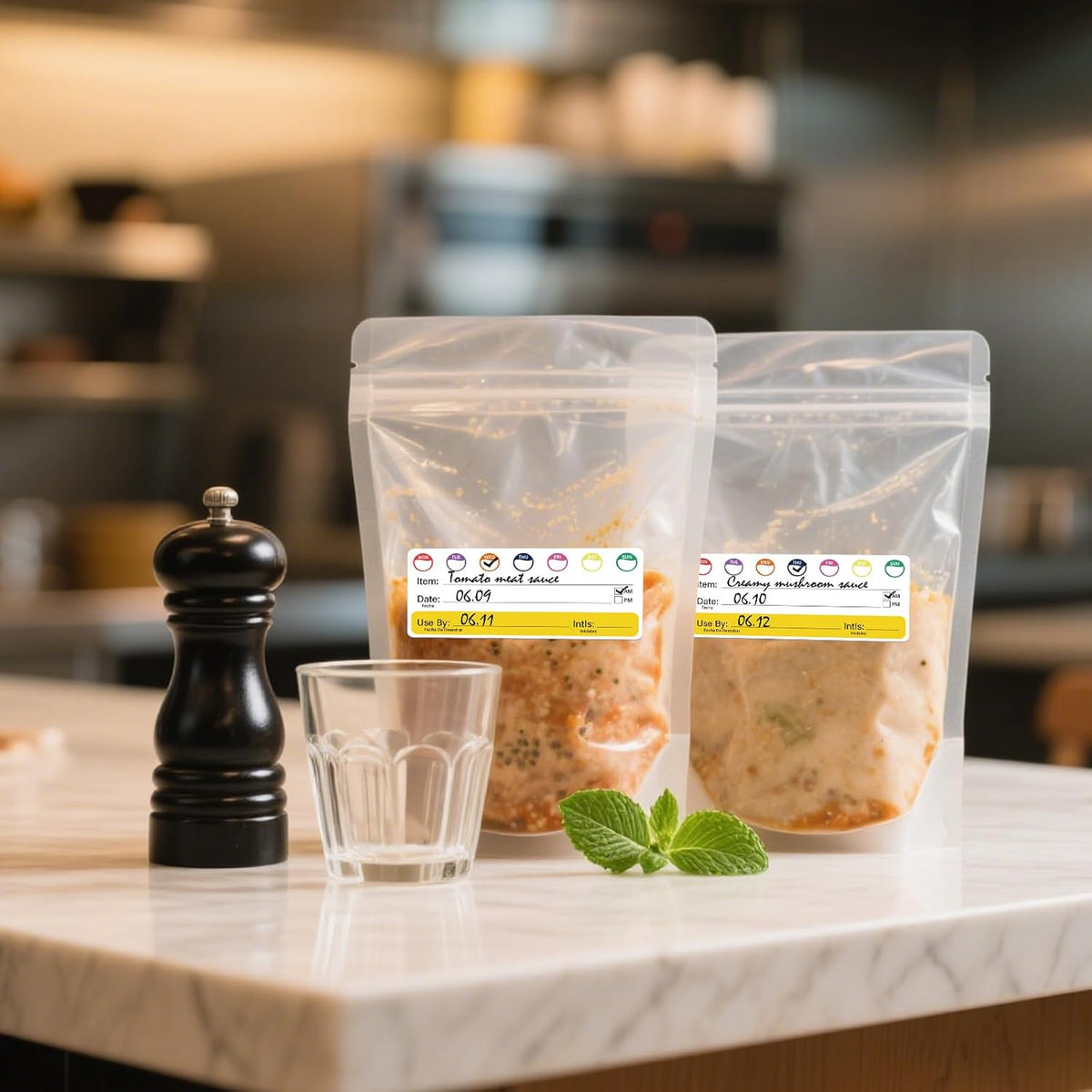 500 PCS Restaurant Quality Shelf Life Food Rotation Labels Vinyl