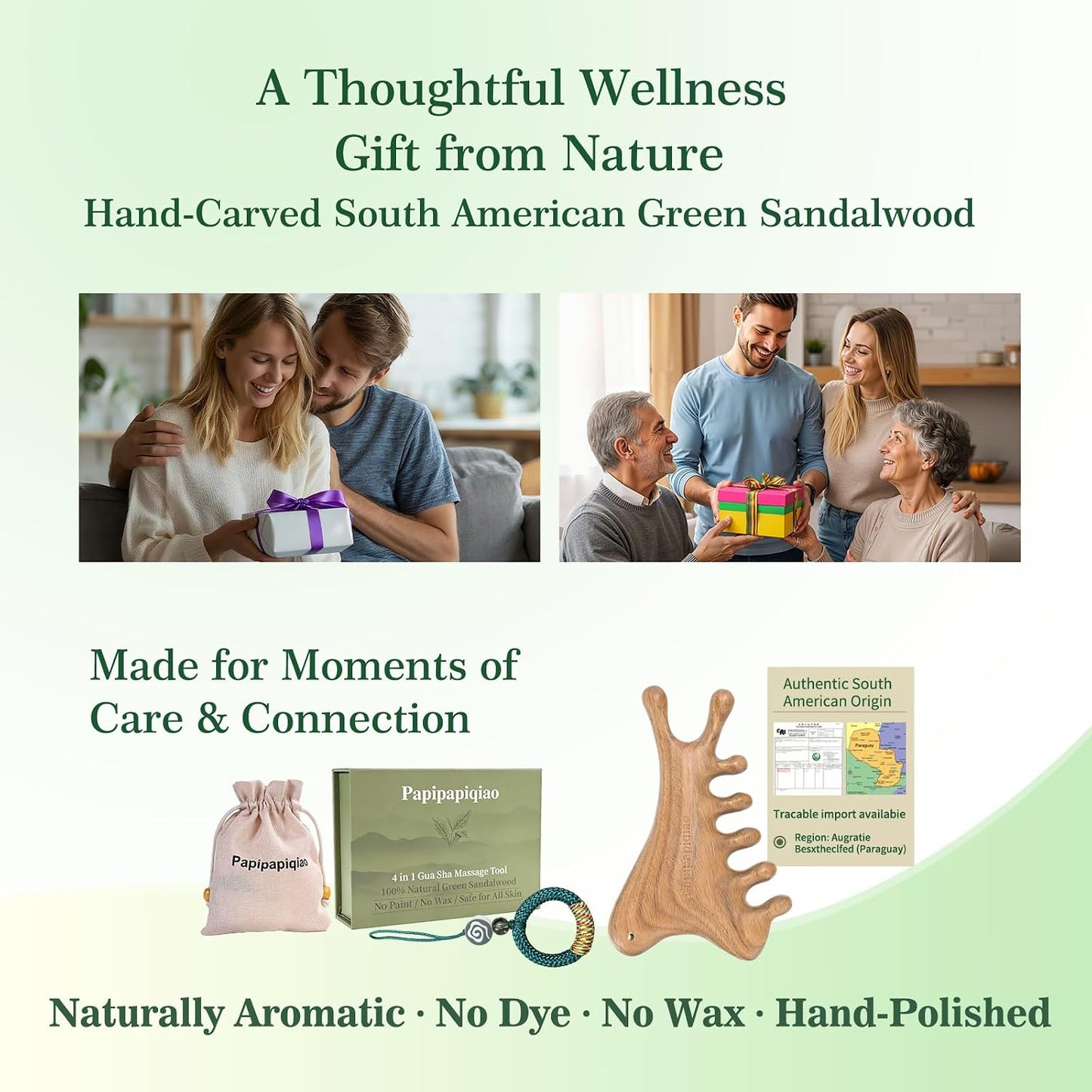 Wood Therapy Massage Tools – Wooden Manual Guasha Tool, Handheld Body & Scalp Massager, Trigger Point Scraper, Reflexology & Lymphatic Drainage Inspired Wooden Massage Tool for Face, Neck, Back & Legs