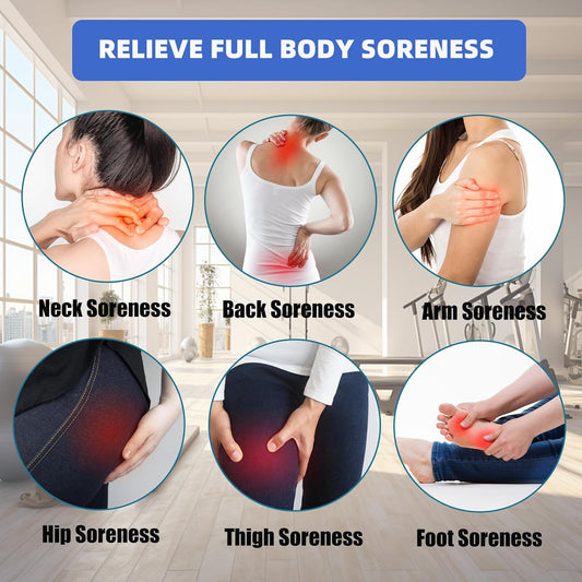 Trigger Point Massager, Back Cane with 12 Massage Nodes for Neck, Back, Shoulder & Full Body, S-Shaped Detachable Deep Tissue Massage Tool, Self Massage for Muscle Knots and Tension (Black)