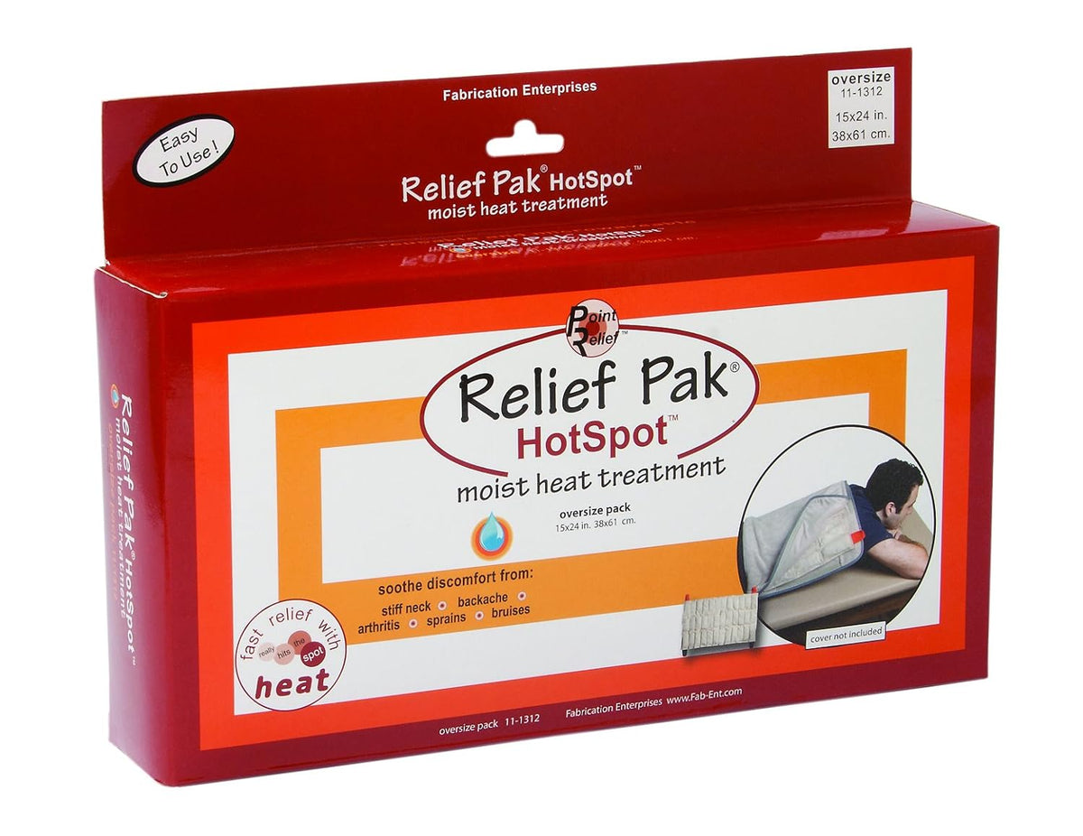 Relief Pak-11-1312 Moist Heat Pack to ease Aches and Pains from arthritis, back pain, muscle strains, stiff neck, sprains, stiff joints, bruises, general soreness and spasms. Oversize - 15" x 24"