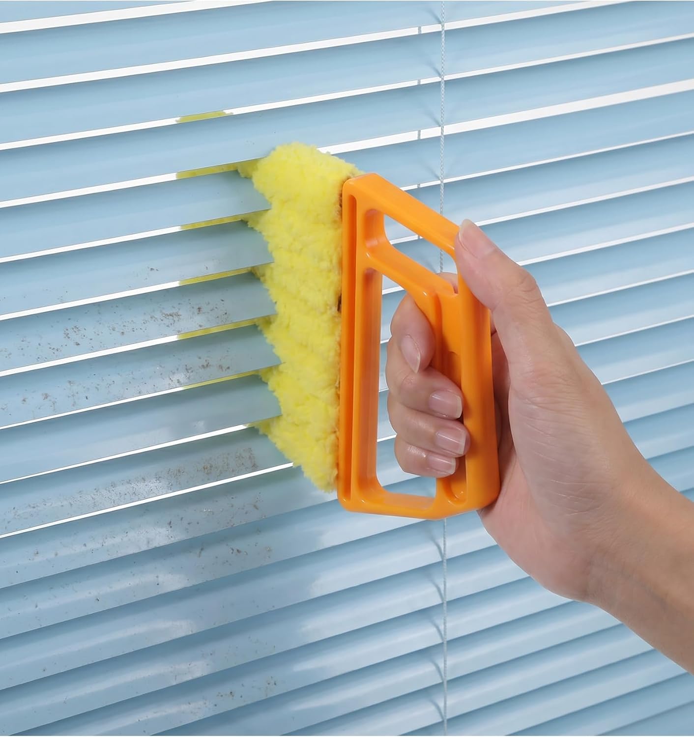 Blind Duster for Wood Blinds, 7-Finger Blind Cleaner Duster Tool | Handheld Blinds Cleaner for Window Shutters, Air Conditioner, Car, Fan