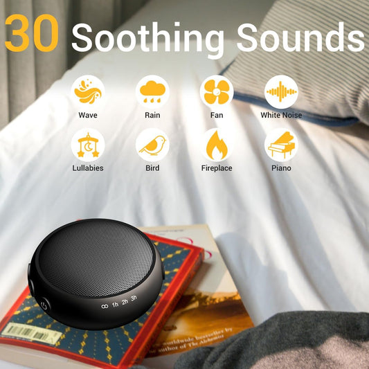Small Sound Machine White Noise Machine with 30 Soothing Sounds Sleep Machine for Baby Kids Adults Natural Sounds Rain Fan Brown Pink Nosie Machine with 36 Volume Levels for Office Home Travel