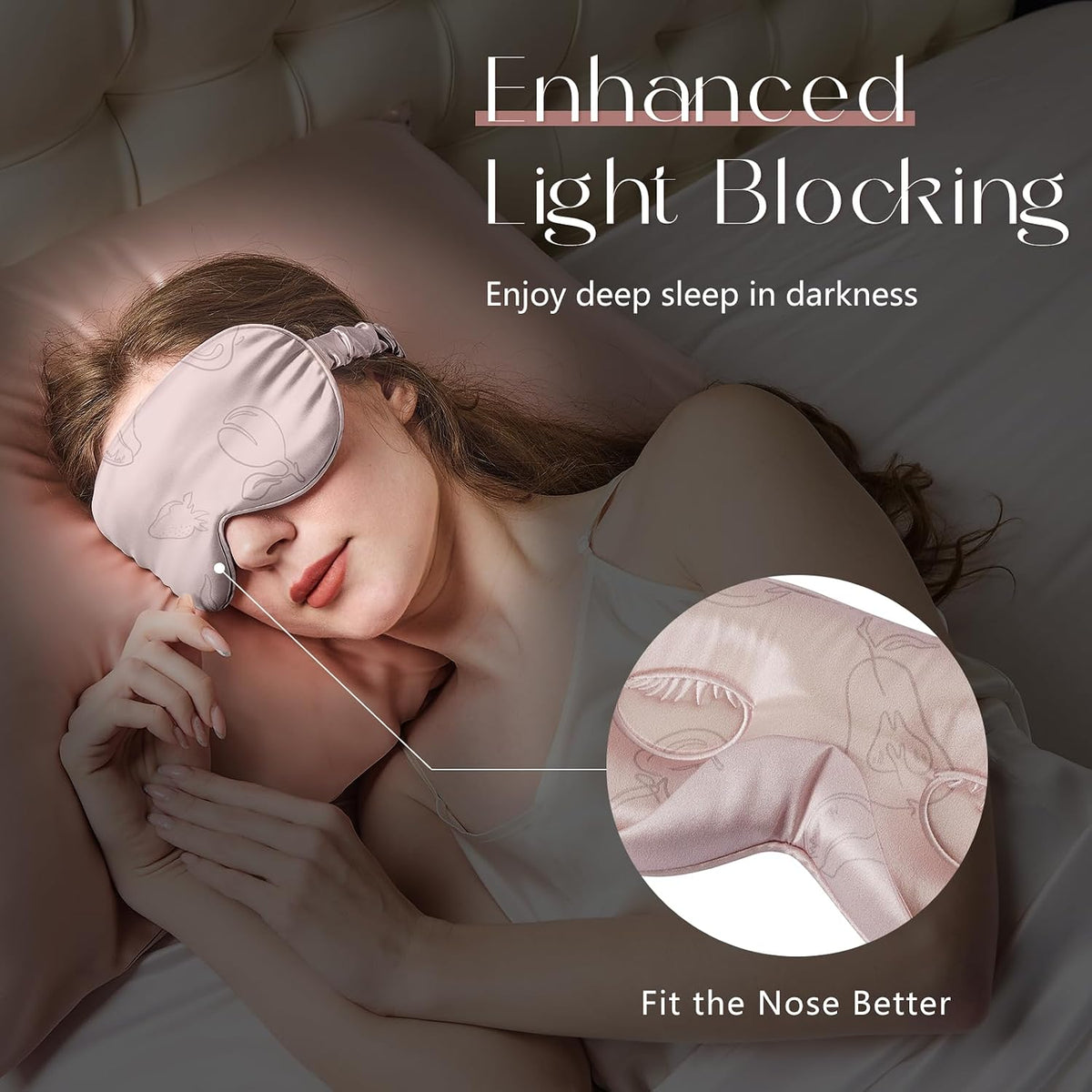ZIMASILK Adjustable 3D 22 Momme 100% Mulberry Silk Sleep Mask