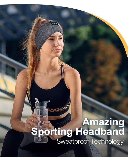 Sleep Headphones Bluet00th Headband Wireless - Sleeping Headphones Adjustable FIT for Side Sleepers - Sleep Mask with Bluet00th - Noise Cancelling
