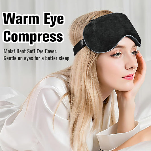 Cooling & Heated Eye Mask, Weighted Eye Mask for Sleeping, Grey | Warm Compress for Eyes, Microwavable Reusable Hot & Cold Eye Mask for Dry Eyes, Sleep Mask for Home, Office, Gifts for Women