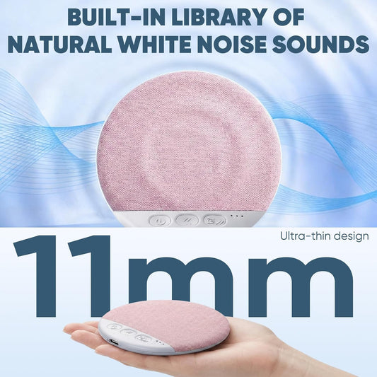 Sleep Pillow Speaker, 2026 New Bluetooth Pillow Speaker,Portable Bluetooth Under Pillow Speaker with White Noise,for Deep Sleeping, for Side Sleepers and Deep Sleep (No Charger (Pink)
