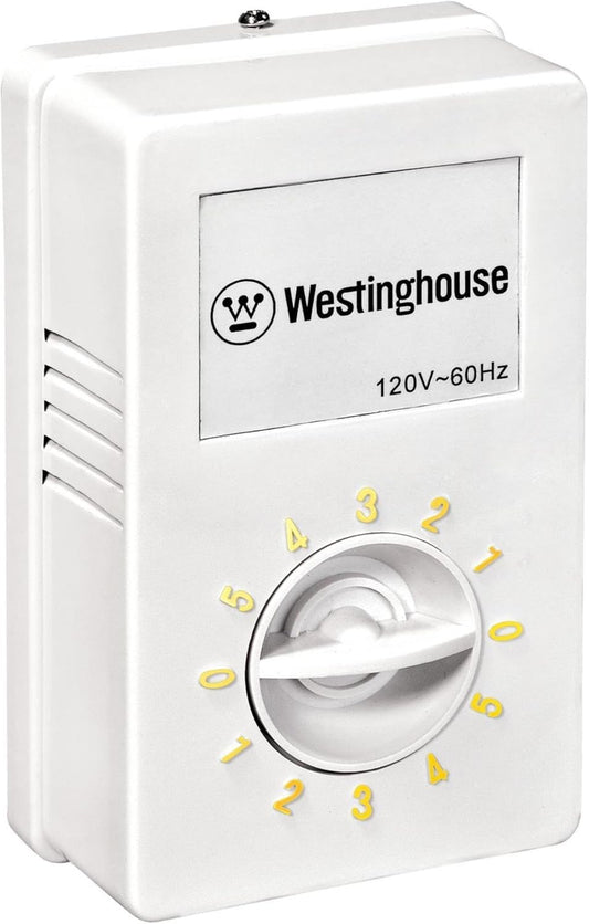 Westinghouse 7840900 Industrial 56-Inch Three-Blade Ceiling Fan with J-Hook Installation System, White, Wall Control | J-hook installation system, Wall control included, Three steel blades, Indoor installation, High-airflow performance