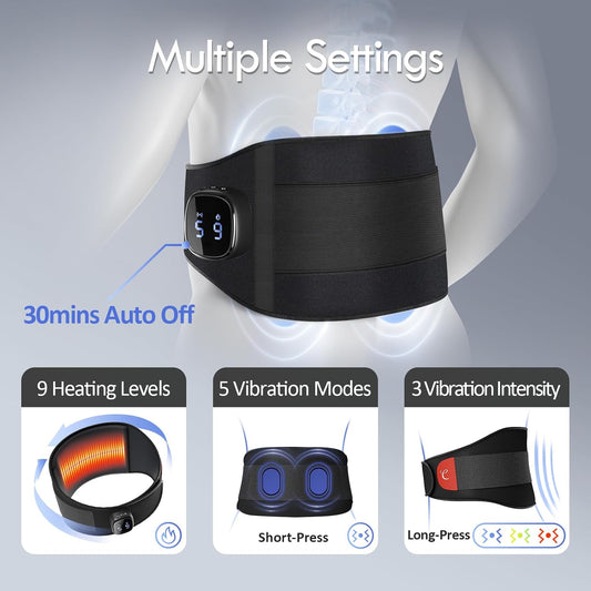 Comfytemp Cordless Portable Heating Pad with Massager for Lower Back FSA