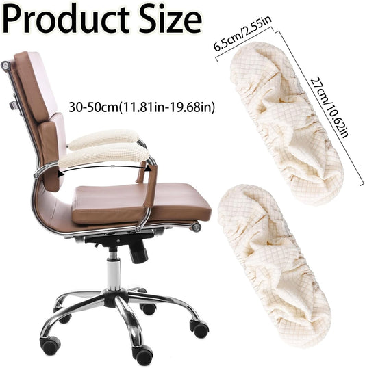 Vin Beauty Office Chair Armrest Covers, 2Pcs Office Removable Arm Rest Covering, Elastic Chair Armrest Covers, Office Seat Hand Rest Protector, Arm Covers Protectors for Office Chair(Black)
