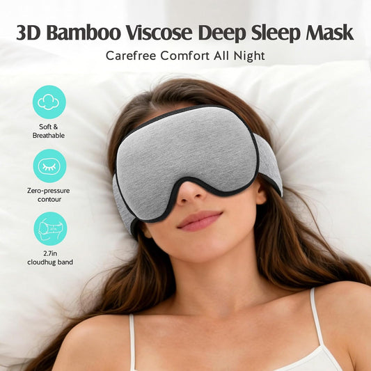 YFONG Sleep Mask for Men and Women, Bamboo Viscose Eye Mask