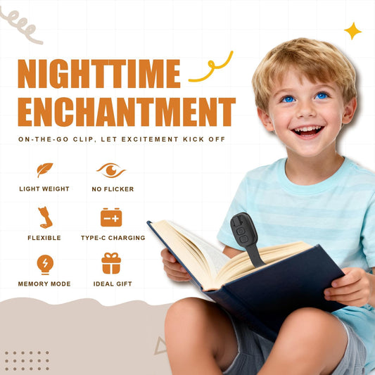 Rechargeable 20 LED Book Light for Reading in Bed | Energy Saving with Extended 60Hrs Runtime, 15-Level Stepless Dimming, Flexible Lightweight Clip on Light for Studying, Travel, White