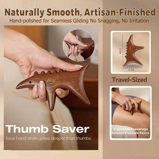 Wooden Gua Sha Tool Set for Face & Targeted Body Massage –Trigger Point Massage, Multi-Angle Manual Acupressure Tools with Gift-Ready Box for Self-Care & Relaxation