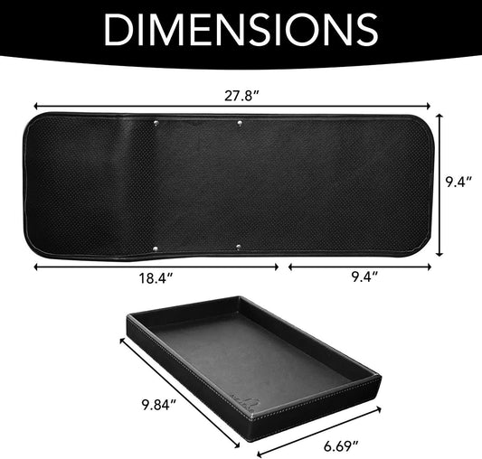 NEATOPA Couch Remote Caddy Control Holder Sofa Organizer with Detachable Wooden Snack Tray for Recliner Mattresses Chair Armrests with 4 Slots - 1 Large Pockets and 3 Small Pockets (Brown)