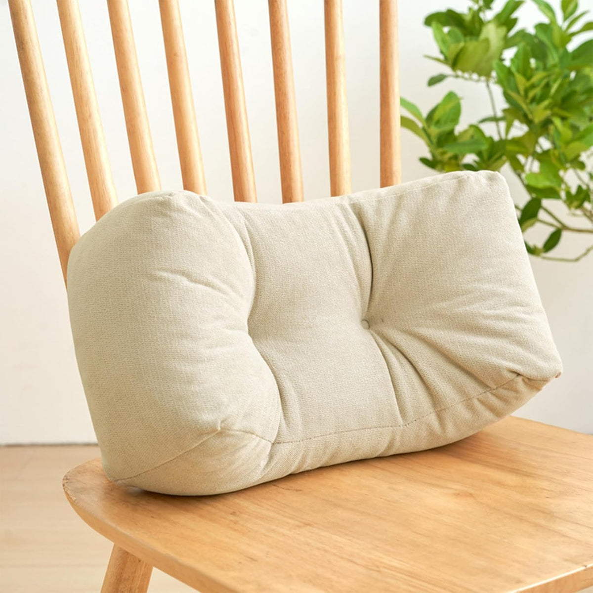 Back Pillow for Chair, Lumbar Support Pillow for Office Chair Lower Back Pain Relief Soft Cushion Car Bed Couch Sitting High Elasticity (Yellow, 35cm*16cm*20cm)