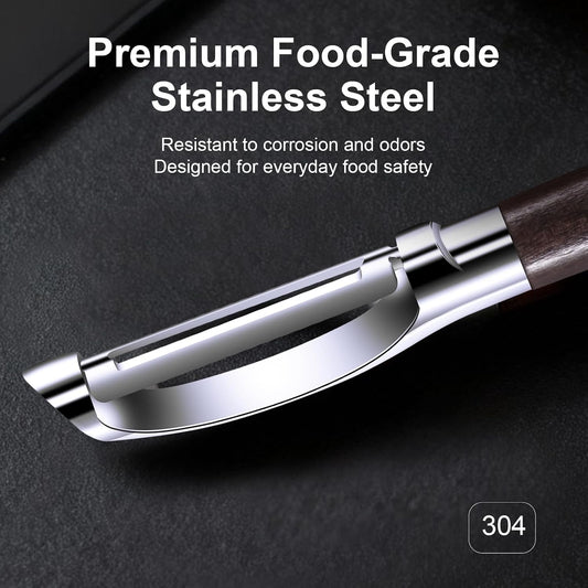 Julienne Peeler, Stainless Steel Vegetable Peeler, Double-Sided Blade Vegetable Julienne Cutter and Fruit Slicer, Dual Blade Multifunction Potato Peeler
