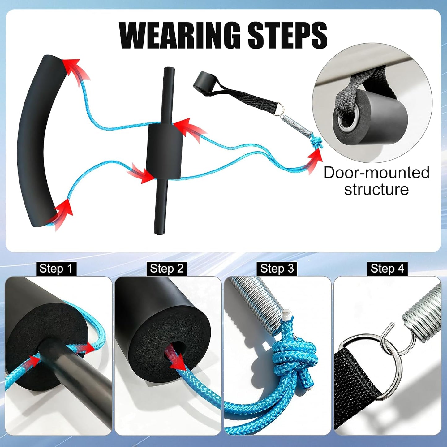 Portable Cervical Neck Traction Device Over Door for Home Use - Neck Stretcher Strap for Spinal Decompression, Pain Relief & Physical Therapy - Restore Natural Neck Curve & Alignment