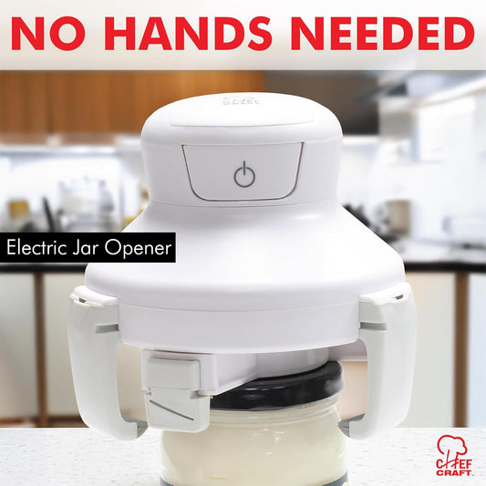 Chef Craft Hands free/Self-Centering, Three-Armed Electric Jar Opener