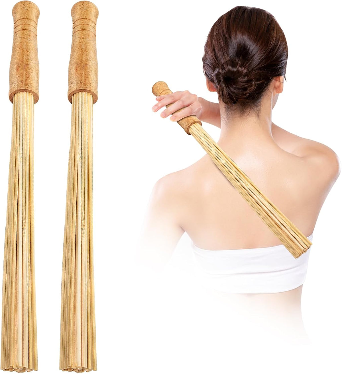 Bamboo Massage Stick for Back,Massage Roller Sticks,Bamboo Therapy Massage Body Tools for Relaxing Muscles (1)