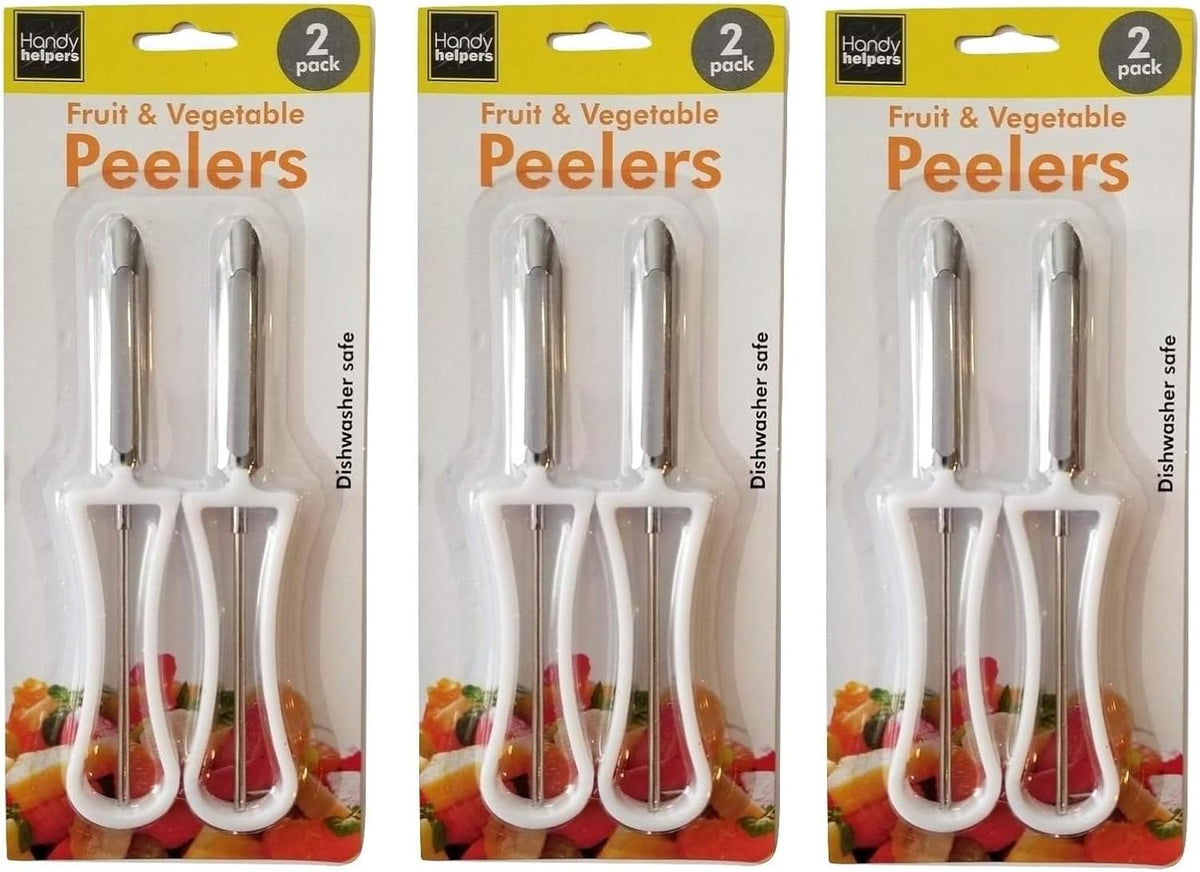 Handy Housewares 2 Piece Swivel Vegetable Peeler Set - Ideal for Apples, Carrots, Potatoes (1 Set)