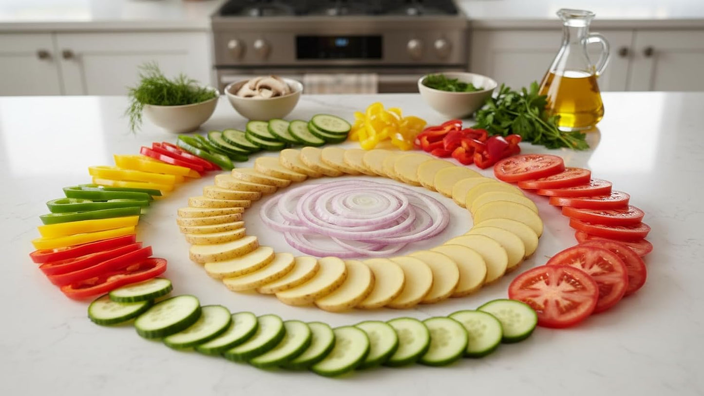 Large Onion Holder for Slicing with Protective Cover | 14 PCS Stainless Steel Prongs, Ergonomic Widened Large Handle, Food Slicing Guide, For Potato, Tomato, Vegetable, Fruit, Meat